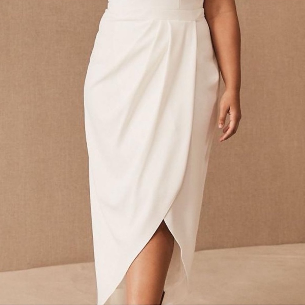 Anthropologie BHLDN Caron Ivory Bridal Midi Dress Size 6 Wedding NWT - Picture 3 of 12